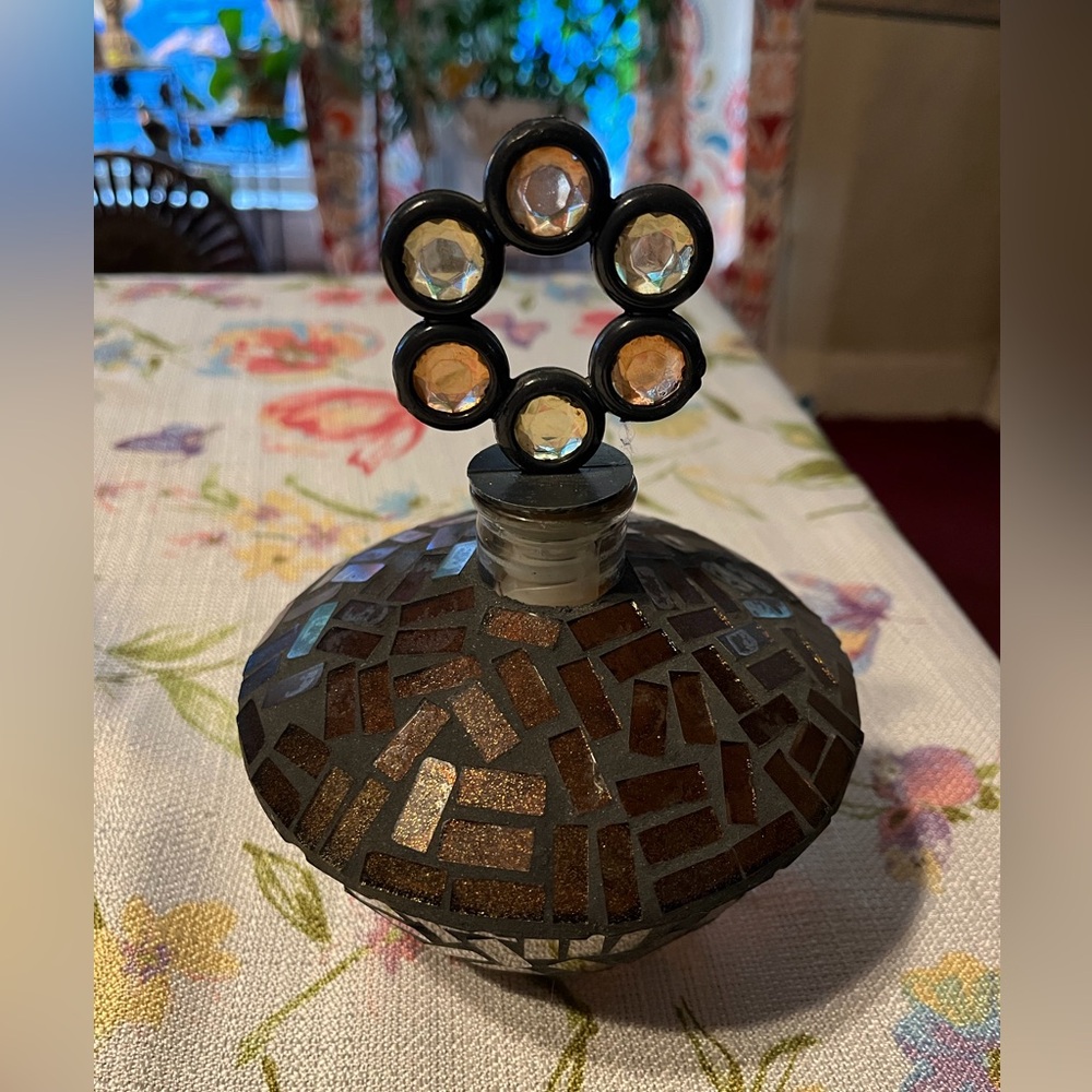 Mosaic Glass Bottle w/ stopper